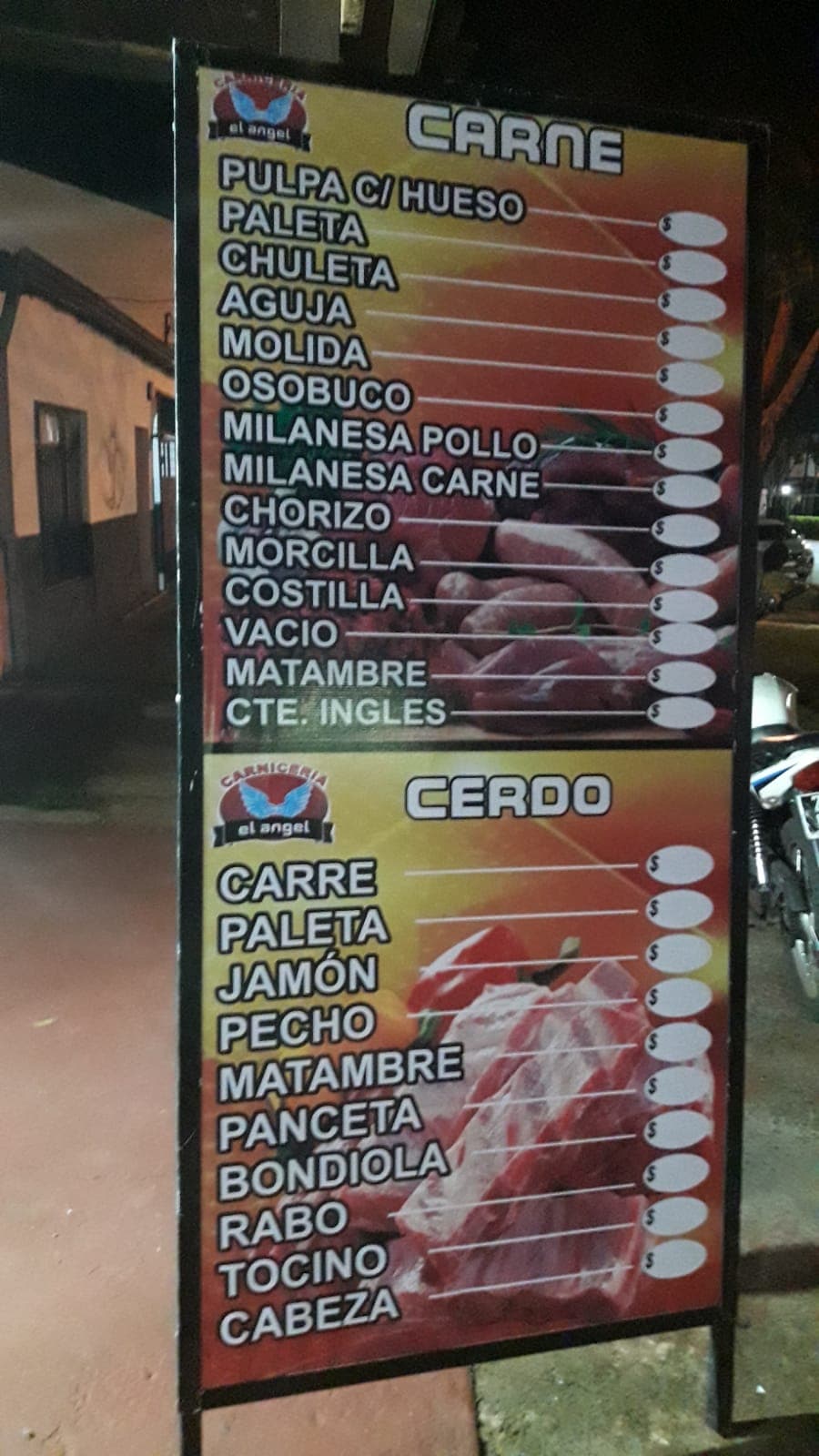 Cartel Carne de Cerdo